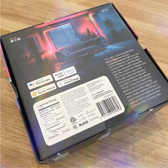 Lifx 6.5 ft. Smart Multi-Color RGBW Wi-Fi Plug-In Neon Flex Light LED *BNIB* - Picture 2 of 3